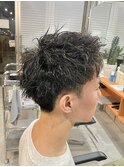 刈り上げスパイキーショート ツイストスパイラル 無造作パーマ