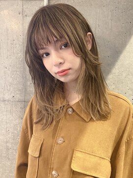 アンドレイ 表参道(andrey) [ANDREY]グレーベージュ/レイヤーロング/前髪パーマ黒髪カタログ