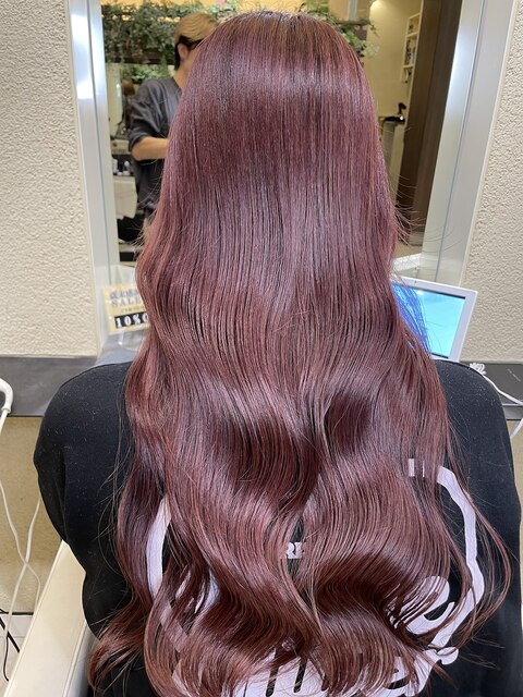 レッドブラウン/赤髪/髪質改善/ピンクブラウン