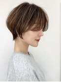 ブリーチなしハイトーン×ハンサムショート/ボブ[仙台]