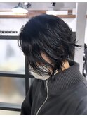 【くせ毛レベル２】くせ毛活かし硬毛ショート