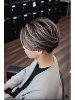 アポロ 横浜駅店(apollo)&nbsp;xバレイヤージュ/サーフカールスパイキーショートブルーブラック