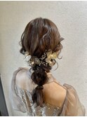 【ローポニーテール】結婚式/銀座/ヘアセット/アレンジ