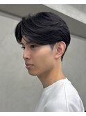 メンズセンターパート