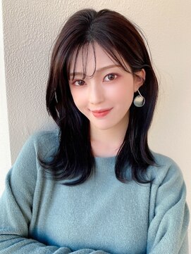 アフロート エル 錦糸町(AFLOAT L) 【20代30代】さりげないナチュラルレイヤー/小顔/黒髪/暗髪