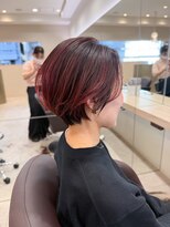 シュク 高円寺(SYUK)&nbsp;ハイライト/酸性ストレート/ショート/レッド【SYUK高円寺】kanna