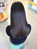 マップデザイン(map design)&nbsp;髪質改善カラー 酸性ストレート ダークブラウン 透明感カラー