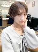 ナチュラルショート/ミルクティーベージュ/20代/30代40代50代