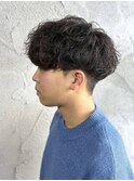 刈り上げセンターパート/波巻きツイストスパイラル/群馬高崎