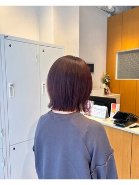 フィーカ(fika) レイヤーボブ×ピンクブラウン☆