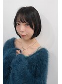 小顔ひし形 レイヤーカット 透明感カラー