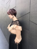 ヘアメイク アージュ 新宮店(HAIR MAKE age)&nbsp;可愛すぎない大人ショートふんわりピンク
