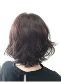 ニュアンスパーマボブ/ニュアンスカラー/アッシュブラック
