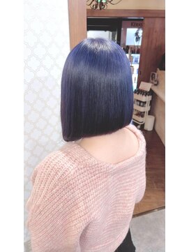 ブランシスヘアー(Bulansis Hair) #ブルーパープル #ボブ