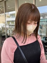 ジーナ セントラル銀座(Zina)&nbsp;オン眉＊前下がりボブ＊プラチナベージュ【ZinaCENTRAL】