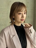 ゼンコー キチジョウジ シェール(ZENKO KICHIJOJI chere) やわらかベージュのレイヤーボブ/吉祥寺