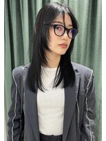 ヘン(hen)&nbsp;ブルーブラックロングレイヤー【梶原綾華】