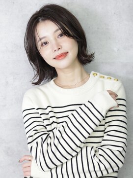 ヘアーサロンソシエ 海老名店 センターパート/外はねボブ［海老名/海老名駅］