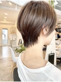 丸みショートパーマ/大人ショート/20代/30代