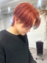 リア(riah)&nbsp;メンズカラー/ブリーチカラー/オレンジレッド/ショート