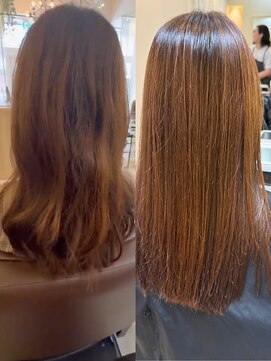 メゾンe.m.a(MAISON e.m.a) 【ビフォーアフターあり】髪質改善ストレート/セミロング