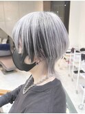 ウルフレイヤー　ウルフカットホワイトアッシュアンブレラカラー