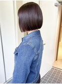 "久保田"切りっぱなしあごラインボブストレートヘア