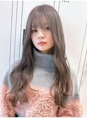 Say.黒髪ボブルフネビージュ小顔ワンレンアッシュロング韓国風