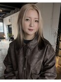 上品なハイトーンブロンド×エンドカラー♪