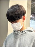 黒髪マッシュナチュラルマッシュメンズヘア韓国ツーブロック