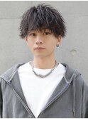 ツイスパ波巻きマッシュスッキリ色気ヘア