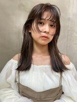 マッシュ 北堀江(MASHU)&nbsp;顔まわりレイヤー×チョコレートブラウン