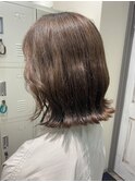 大人可愛い｜ナチュラルベージュ×ふんわりボブ