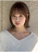 外ハネボブラインボブ切りっぱなしボブヘイリーボブ大人ボブ