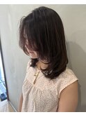 レイヤースタイル、ブラウンカラー髪質改善
