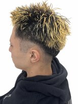 ラギッド 大野城店(RUGGED)&nbsp;ブリーチ デザインカラー メッシュ イエローカラー フェード