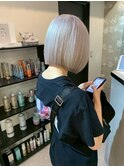 ワンホンレイヤー/ミルクティーブロンド/ダークブルー/原宿