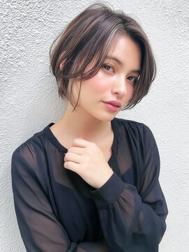 アニモフィオレンテ 南越谷店(animoFIORENTE) +animo南越谷+ミントグレージュ×ハイライトの大人ショートヘアe