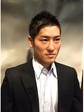 ヒロギンザ 浜松町店(HIRO GINZA) ツーブロックビジネスショートレイヤーかき上げコンマヘア