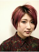 赤髪のシャンクス風ショートボブ