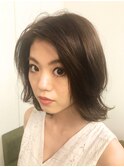 ヌーディーグレージュ×外ハネボブ