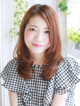 ヘアメイク ナル(hair make nalu) きれい目なワンカールセミミディアムスタイル