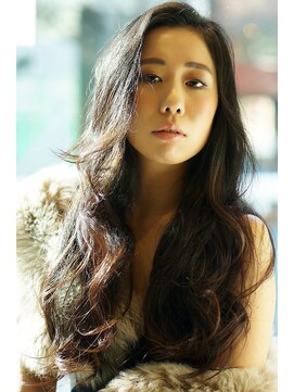 ソファ ヘア 仙台(Sofa) 《黒髪×ハイライトグラデーション》ナチュラル黒髪ロング