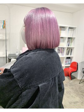 ディーカヘアーセンダイ(Di KA HAIR sendai) pinky pink/ハイトーンカラー/ケアブリーチ/ピンクヘア