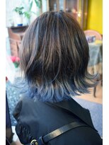 ベル(BELL)&nbsp;毛先にブルーシルバーが可愛い☆【BELL桜新町/用賀】