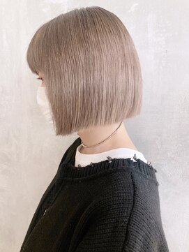 アイティーバイアルバム 藤沢店(IT by ALBUM) ミルクティーボブ_ミニウルフテラコッタくすみブルー_ba324972