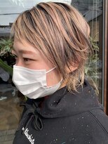 コレット ヘアー 大通(Colette hair)&nbsp;ピンクベージュ&ブラック　　バーコードカラー
