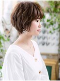 ★くせ毛風ミニボブ大人かわいい束感ショート20代30代40代★8