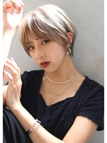 ブラン 広島本通(Blanc)&nbsp;【Blanc】ハイトーンショート＿ダブルカラー＿ボブショート716