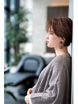 ケアリー 流山おおたかの森(Carelly)&nbsp;大人かわいい前髪セシルカットココアブラウンフリンジウェーブ